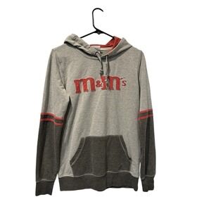M&M's World Unisex Adult Gray M&M Cozy Pullover Sweatshirt Hoodie Size‎ Small